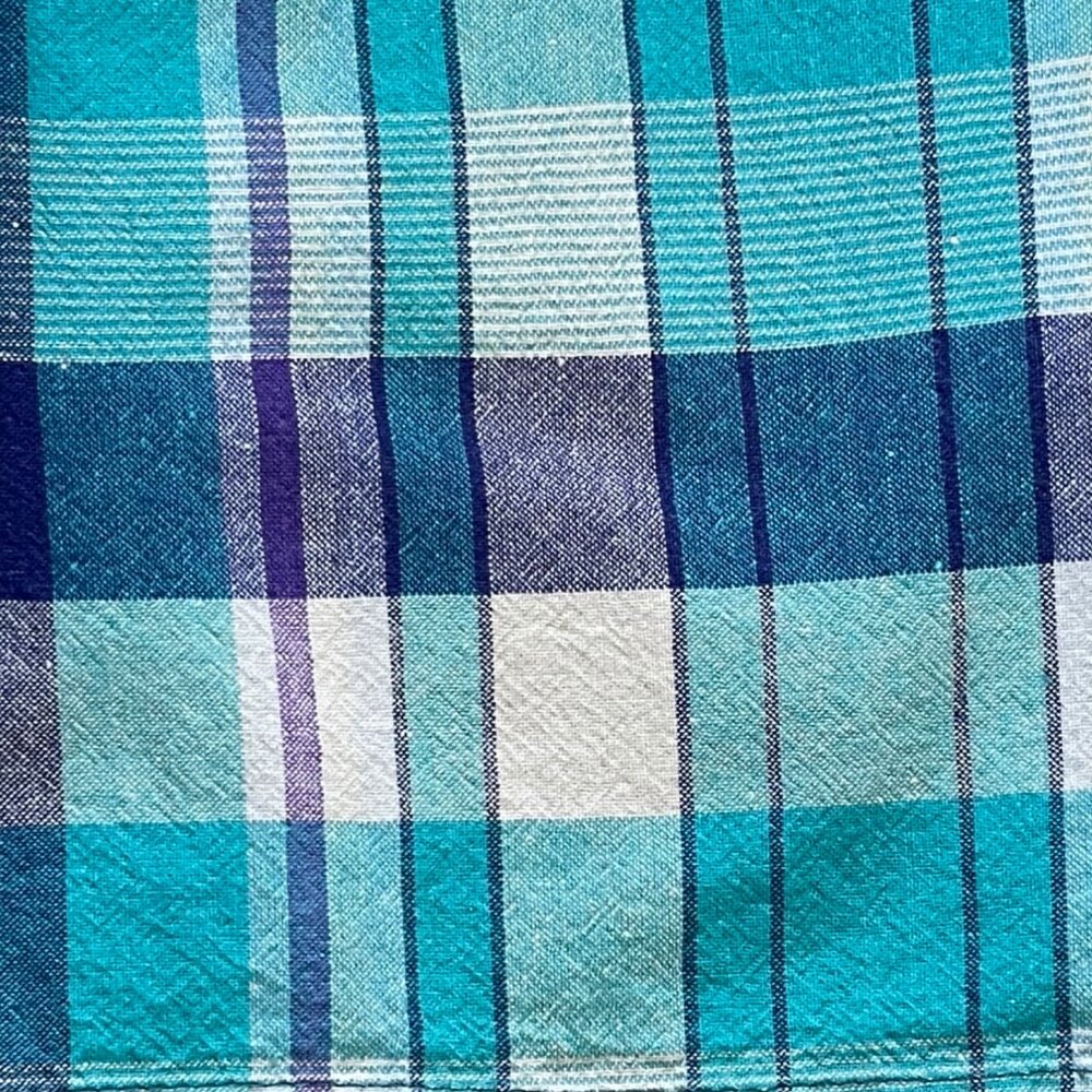 Vintage Plaid Cotton Shorts Womens Size XS 23-26" Waist 1980s High Waist Tartan - Picture 3 of 4